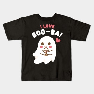 Boo-ba tea ghost (on dark colors) Kids T-Shirt